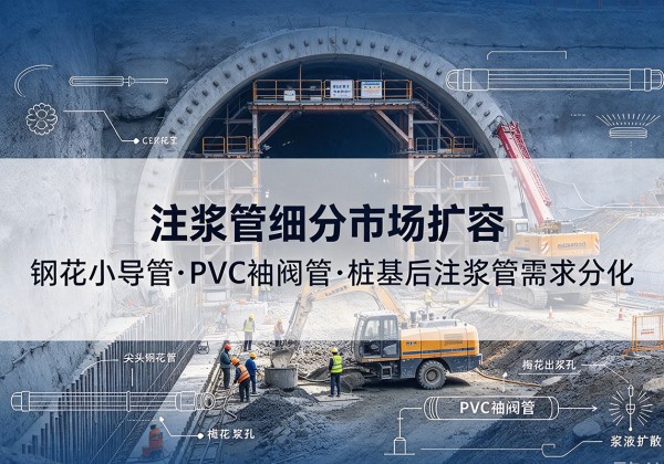 河东注浆管细分市场扩容，隧道钢花小导管、PVC 袖阀管、桩基后注浆管需求分化